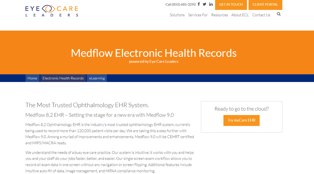 Medflow Ophthalmology EHR Screenshot 1