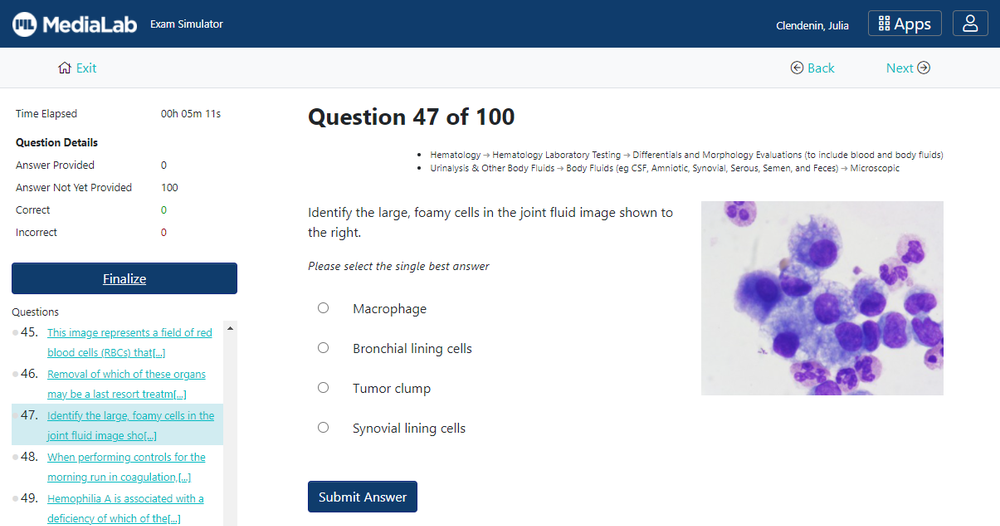 MLS & MLT Exam Simulator