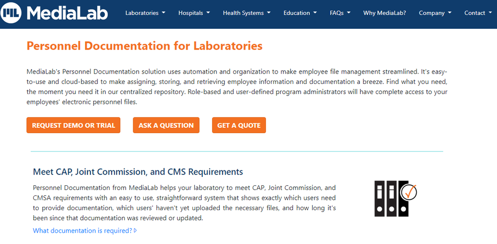 MediaLab Personnel Documentation Screenshot 1