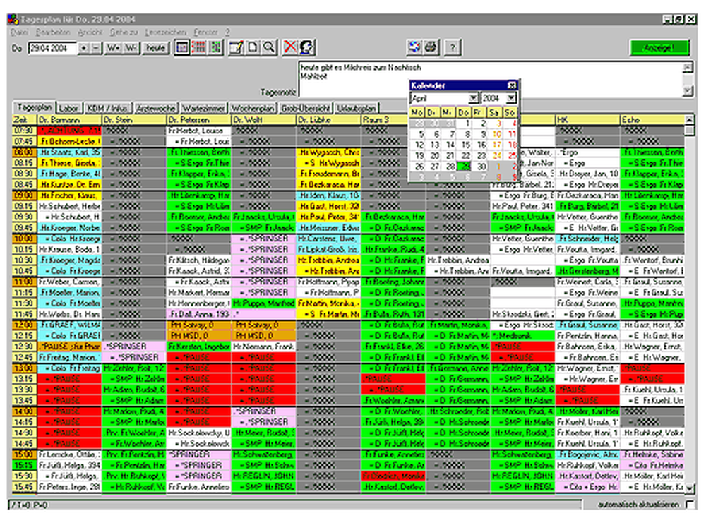 Medical Scheduler Screenshot 1