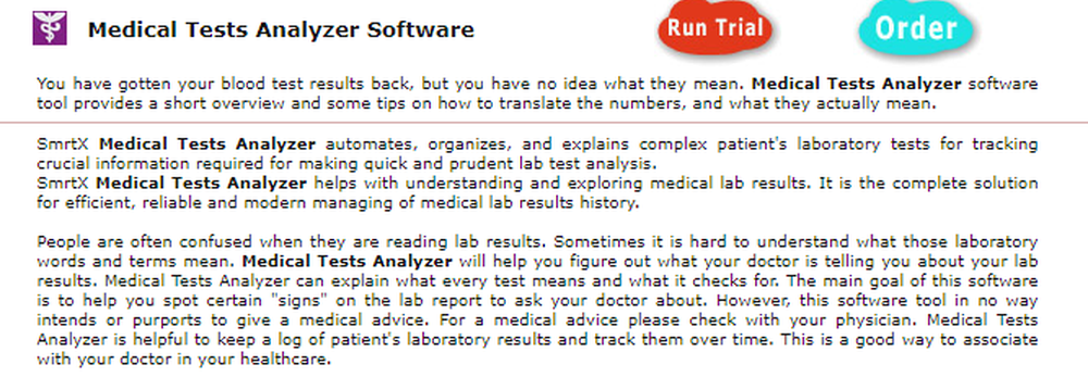 SmrtX Medical Tests Analyzer Screenshot 1