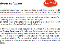 SmrtX Medical Tests Analyzer Screenshot 1