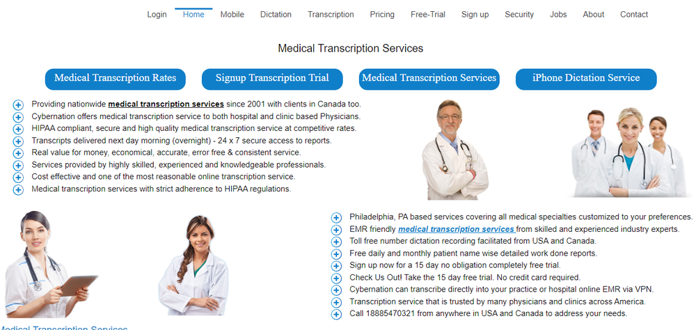 Cybernation Medical Transcription Screenshot 1