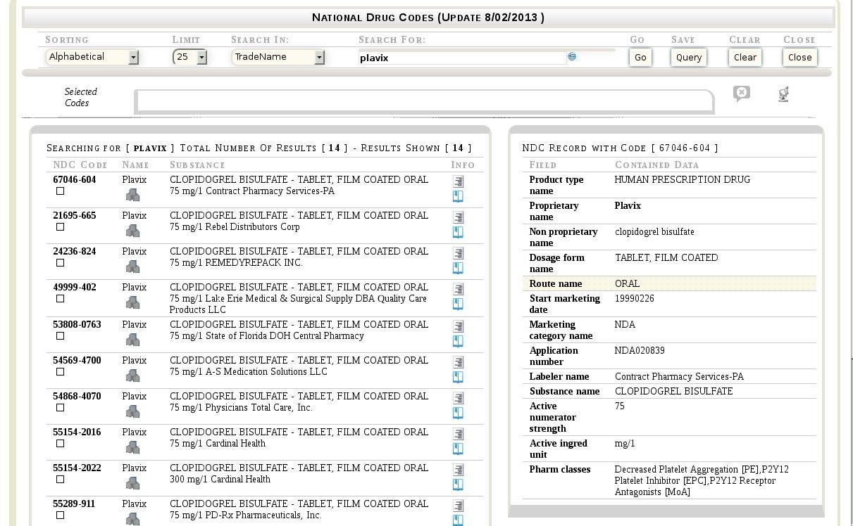 Medicalcodes sourceforge