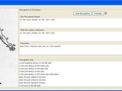 MedSLT-Window with Backtranslation, Translation & Help View