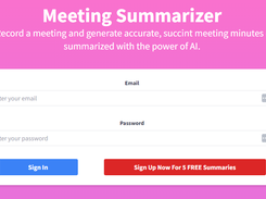 Meeting Summarizer Screenshot 1