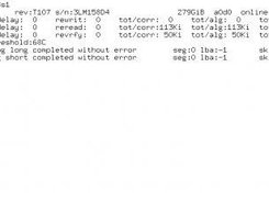 Details on a0e8s1: errors, temperature, self-tests