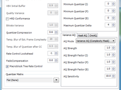 MeGUI - x264 Configuration Dialog - Rate Control