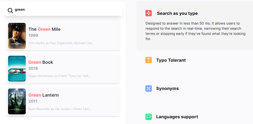 MeiliSearch Screenshot 1