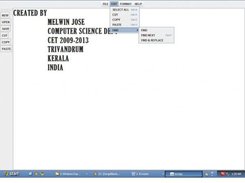 SCREEN SHOT OF NOTEPAD