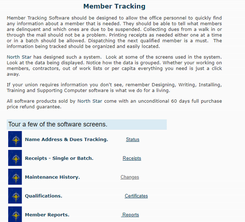 Member Tracking Software Screenshot 1