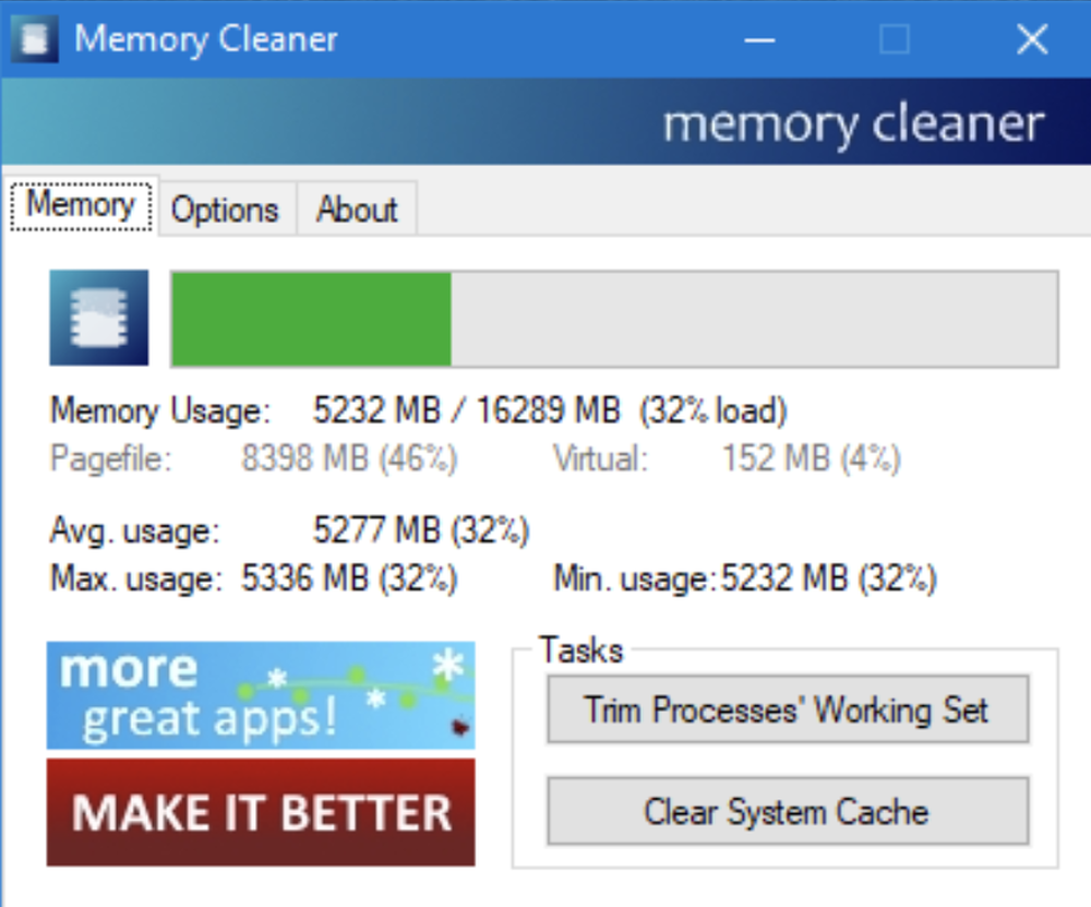Memory Cleaner Screenshot 1