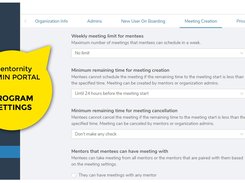 Mentornity / Admin - Program Settings