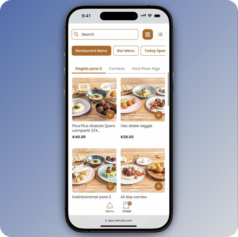 Interactive & mobile-friendly Online Menu.