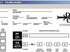 La scheda del personaggio  editabile e stampabile