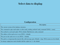 Meqaris Web UI configuration display