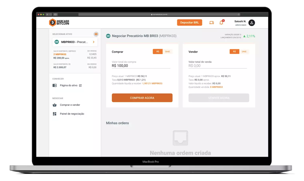 Mercado Bitcoin Screenshot 1