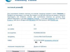 Paying on WebMoney site