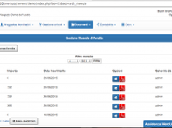 Un esempio di elenco documenti con le opzioni di Stampa o Esportazione: l’impostazione della schermata si ripete per tutti i tipi di documento gestiti.