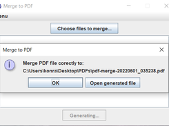 Sucesfully generated PDF output file