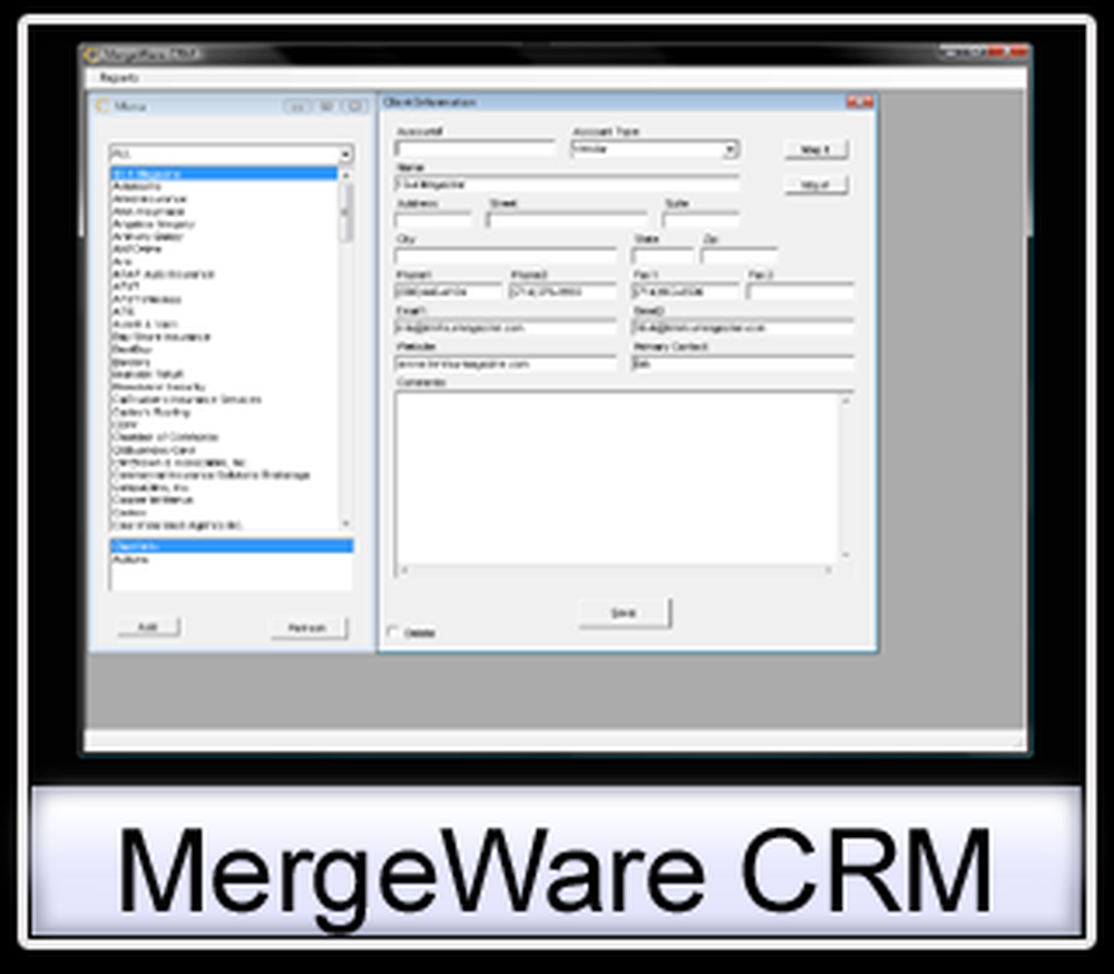 MergeWare CRM Screenshot 1