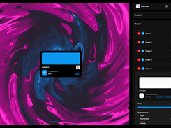 Color Card design (7 shapes, 5 inscriptions, 1 icon) made in Merucav V1.3.1 with the Balatro shader in the background