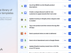 Extensive library of workflow templates