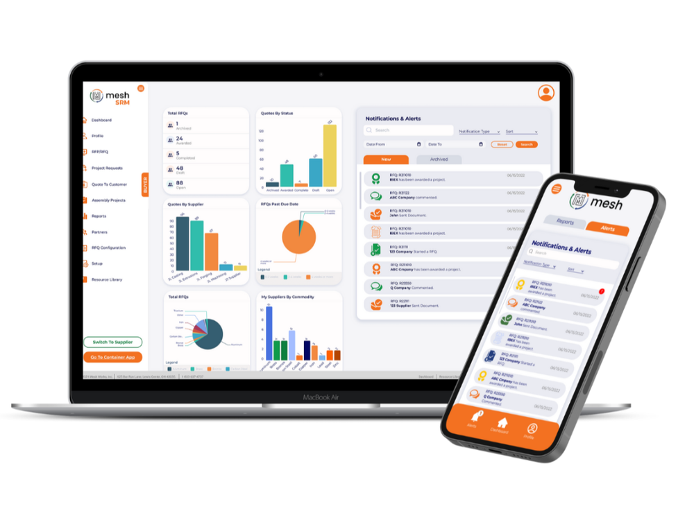 MESH Works is an AI-powered sourcing and procurement platform that helps manufacturers manage suppliers, RFQs, quality workflows, audits, and global sourcing operations through one centralized system.