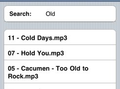 Web GUI: Search