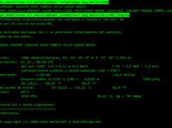 METAR, TAF LEMD (command line, text, español)