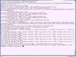 Terminal or Consol screen output of command line run