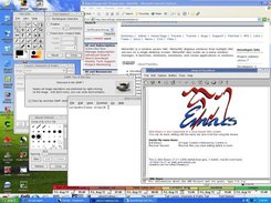 A remote Linux desktop in a local Windows desktop