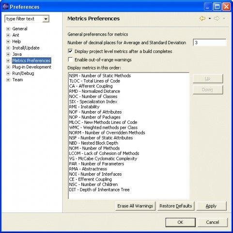 Eclipse Metrics Plugin Download Sourceforge Net