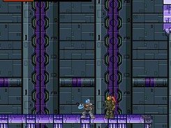 Fighting the first boss.