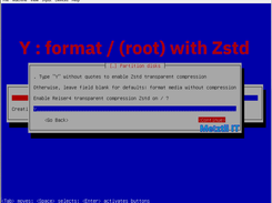 Metztli Reiser4 d-i 'Expert install'  format reiser4 with transparent compression Zstd plugin?