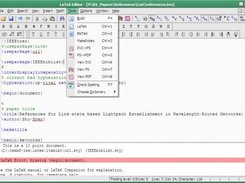 MeWa captures the output of LaTeX and highlights errors