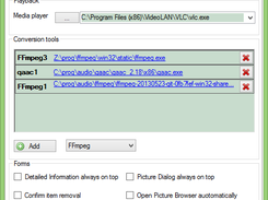 Settings - conversion tools