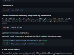 MFS JavaScript Implementation Screenshot 1