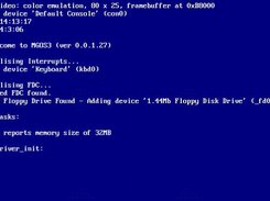 MGOS Kernel ver0.0.1.27 running in Microsoft Virtual PC