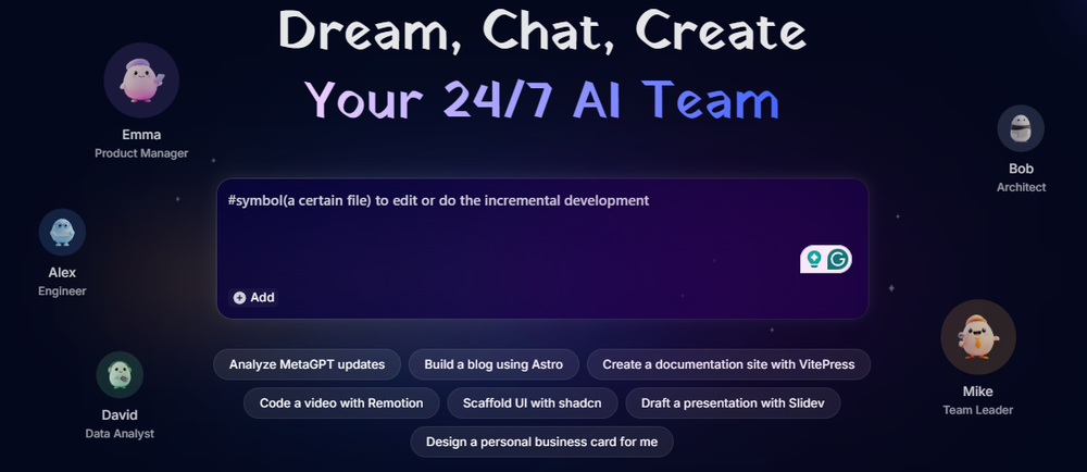 MGX (MetaGPT X) Screenshot 1