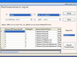Accounting entries fetched from Mifos