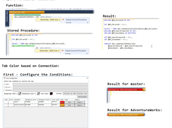 Prepare Functions/Procedure Call, and Tab Color