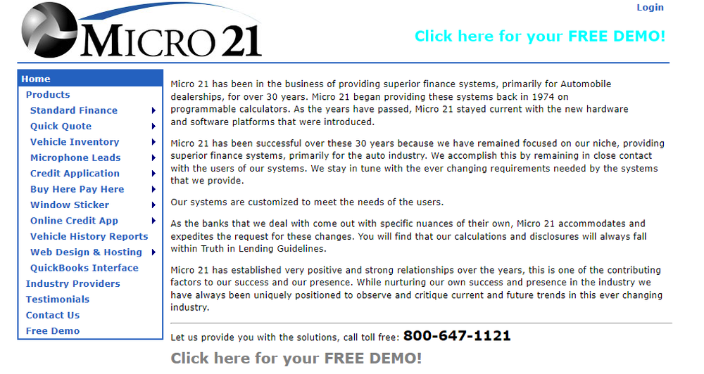 Micro 21 Dealer Solutions Screenshot 1