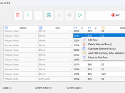 Screenshot from Row Action