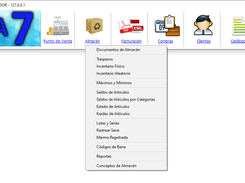 Menú Almacén