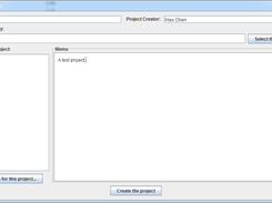 MGC Create Project Window