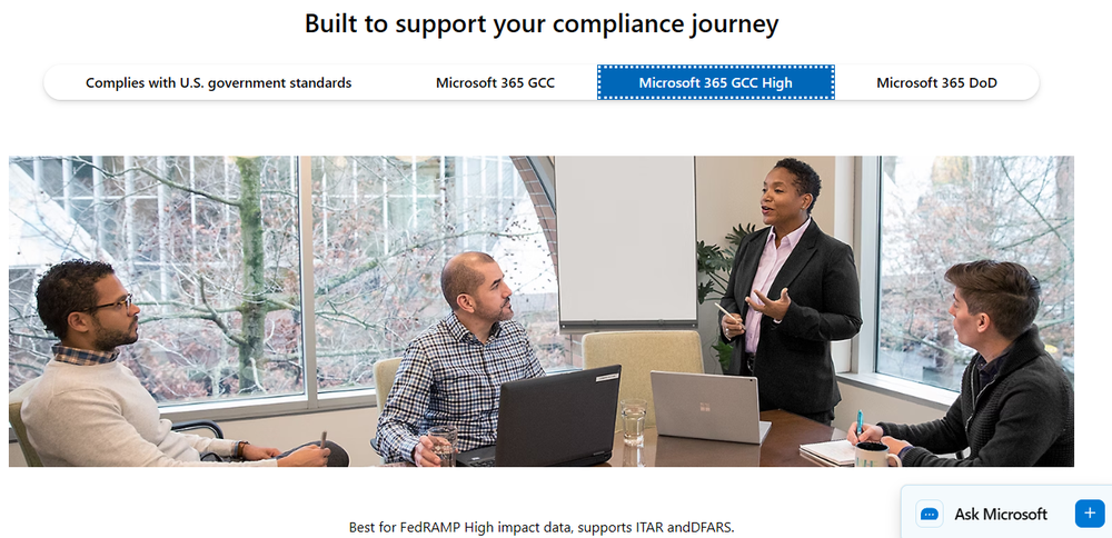 Microsoft 365 GCC High Screenshot 1