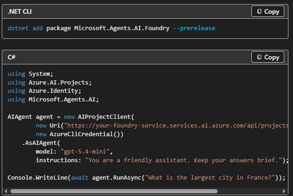 Microsoft Agent Framework Screenshot 1