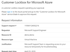 Microsoft Customer Lockbox Screenshot 1