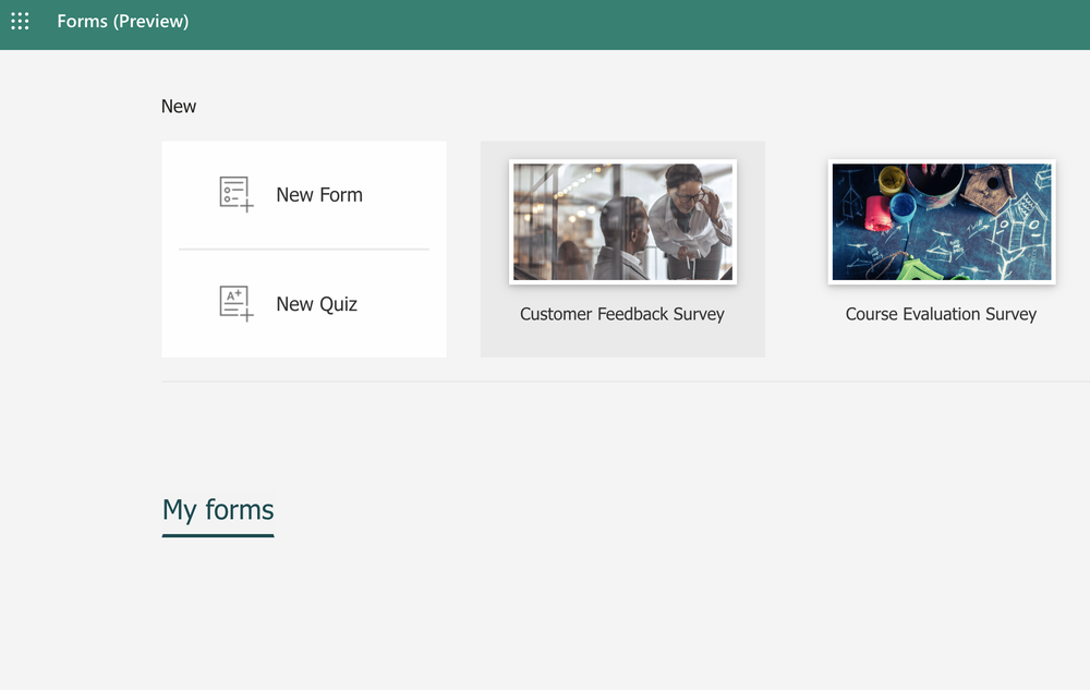 Microsoft Forms Screenshot 1